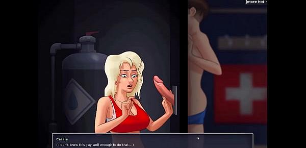  Glory hole hot blonde blowjob l My sexiest gameplay moments l Summertime Saga[v0.18] l Part 8